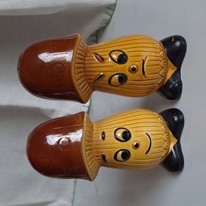 Vintage Mushroom Salt and Pepper Shakers